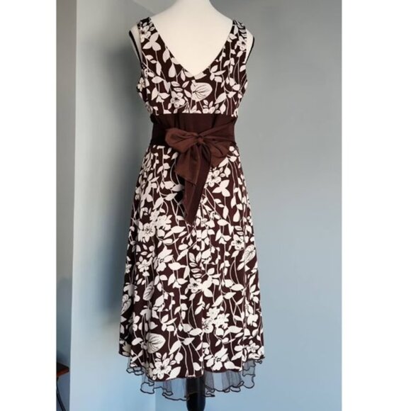 Jessica Midi Dress Wine/Off-White Size US 10 - Picture 3 of 9